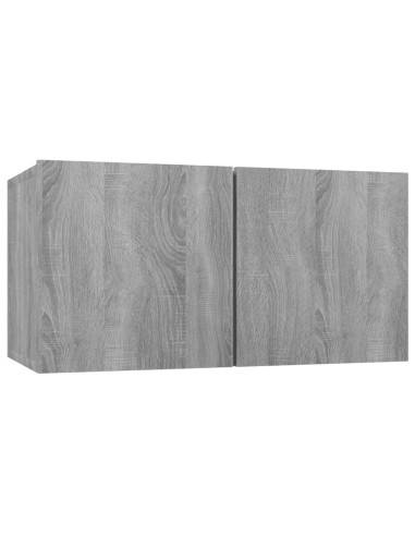 Set Mobili Porta TV 8pz Grigio Sonoma in Legno Multistrato