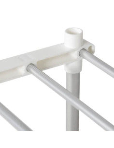 Mensola di Stoccaggio bianco 43 x 27 x 90 cm Alluminio 2