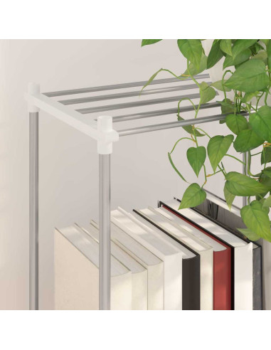 Mensola di Stoccaggio bianco 43 x 27 x 90 cm Alluminio