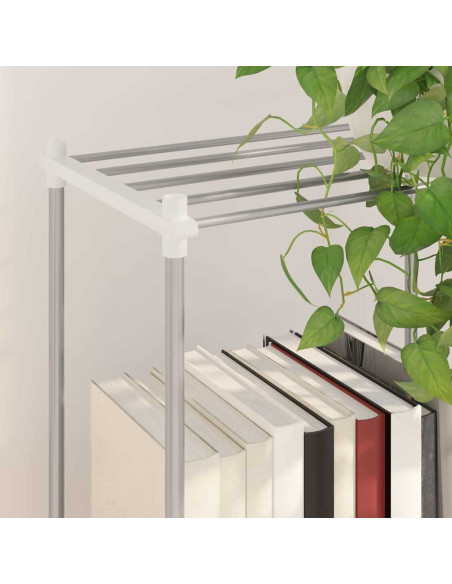 Mensola di Stoccaggio bianco 43 x 27 x 90 cm Alluminio