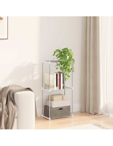 Mensola di Stoccaggio bianco 43 x 27 x 90 cm Alluminio