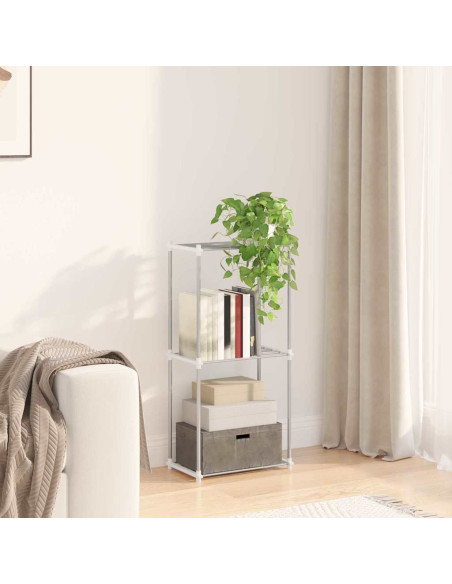 Mensola di Stoccaggio bianco 43 x 27 x 90 cm Alluminio