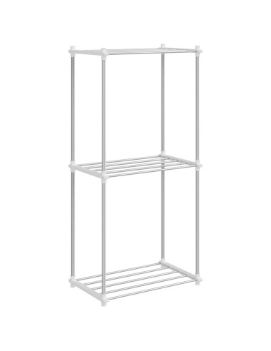 Mensola di Stoccaggio bianco 43 x 27 x 90 cm Alluminio