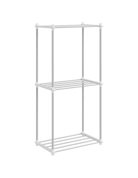 Mensola di Stoccaggio bianco 43 x 27 x 90 cm Alluminio