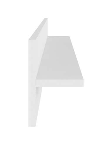 Mensole a Muro 4 pz Bianche 80x11,5x18 cm in Legno Multistrato