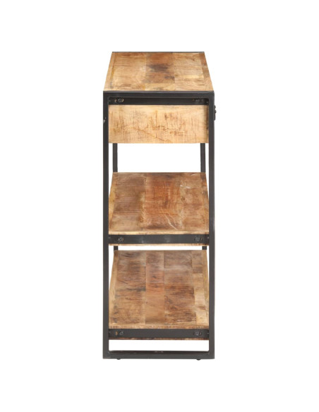 Credenza 120x30x75 cm in Legno Massello di Mango Grezzo