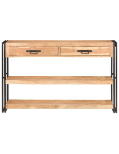 Credenza 120x30x75 cm in Legno Massello di Acacia 2