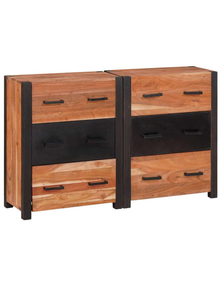 Credenza con cassetto 3 pcs Marrone 110 x 30 x 75 cm