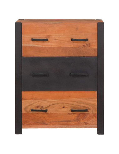 Credenza con cassetto 3 pcs Marrone 110 x 30 x 75 cm