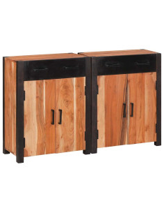 Credenza 2 pcs Marrone 110 x 30 x 75 cm 2