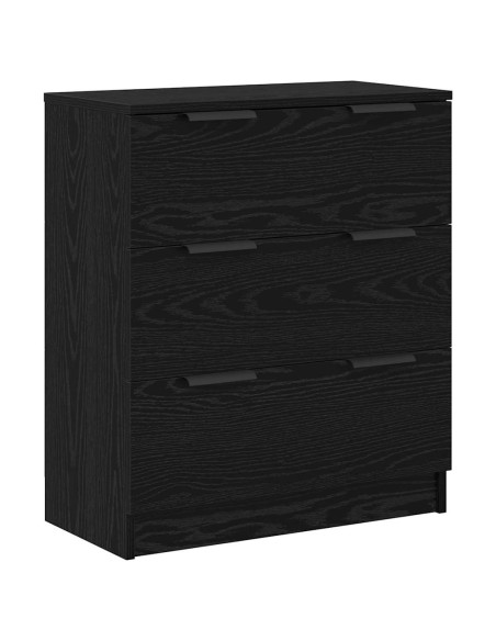 Credenza 3 pcs Rovere nero 60 x 30 x 70 cm Legno multistrato