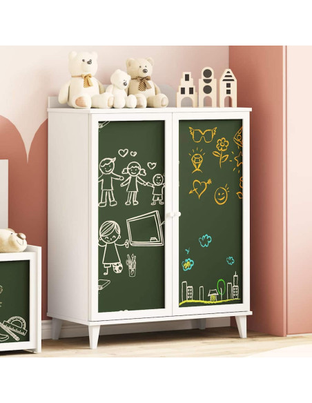Armadio Lavagna con lo scaffale Bianco Legno multistrato
