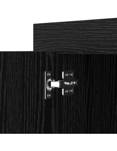 Credenza Rovere nero 40 x 80 x 75 cm Legno multistrato
