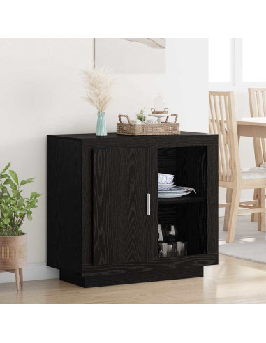 Credenza Rovere nero 40 x 80 x 75 cm Legno multistrato