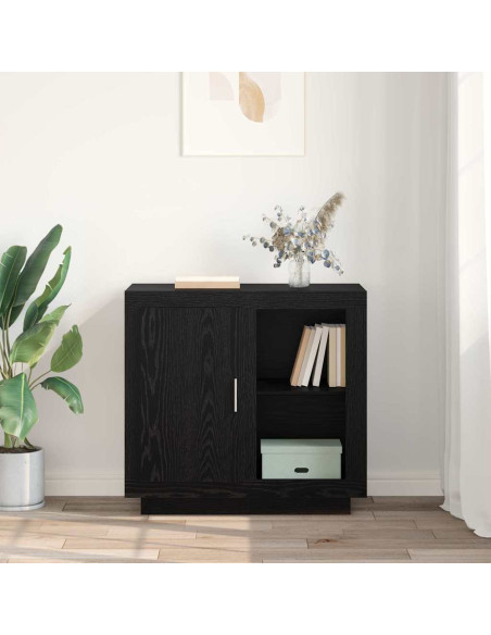 Credenza Rovere nero 40 x 80 x 75 cm Legno multistrato