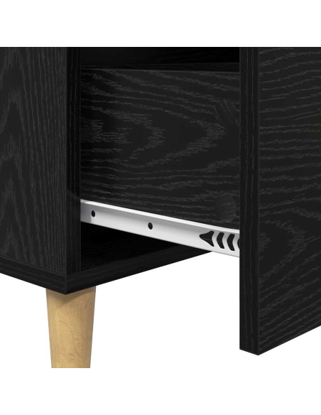 Credenza Rovere nero 34 x 69.5 x 90 cm Legno multistrato