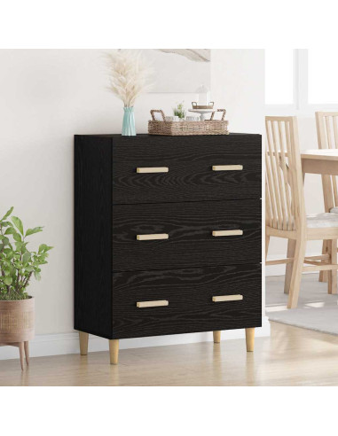 Credenza Rovere nero 34 x 69.5 x 90 cm Legno multistrato