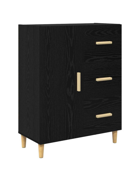 Credenza Rovere nero 34 x 69.5 x 90 cm Legno multistrato