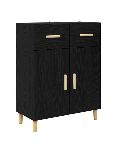 Credenza Rovere nero 34 x 69.5 x 89 cm Legno multistrato