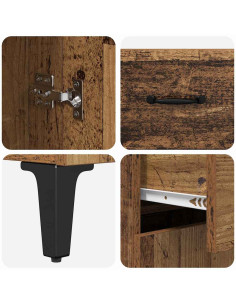 Credenza Legno vecchio 34 x 69.5 x 90 cm Legno multistrato 2