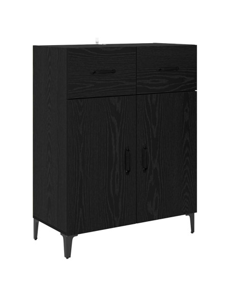 Credenza Rovere nero 34 x 69.5 x 90 cm Legno multistrato