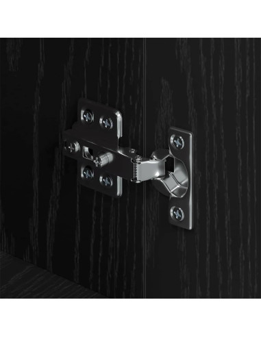 Credenza Rovere nero 34 x 90 x 80 cm Legno multistrato