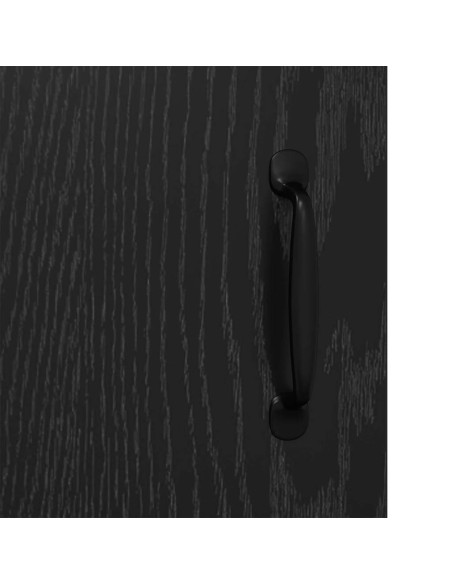 Credenza Rovere nero 34 x 90 x 80 cm Legno multistrato