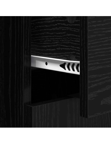 Credenza Rovere nero 60 x 30 x 70 cm Legno multistrato