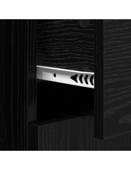 Credenza Rovere nero 60 x 30 x 70 cm Legno multistrato