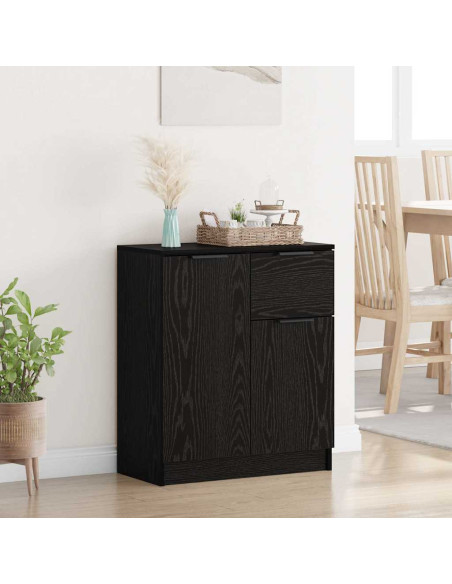 Credenza Rovere nero 60 x 30 x 70 cm Legno multistrato