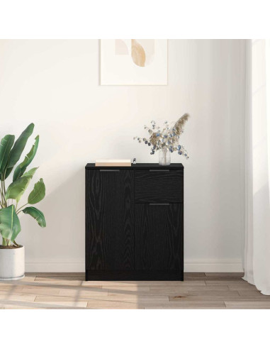 Credenza Rovere nero 60 x 30 x 70 cm Legno multistrato