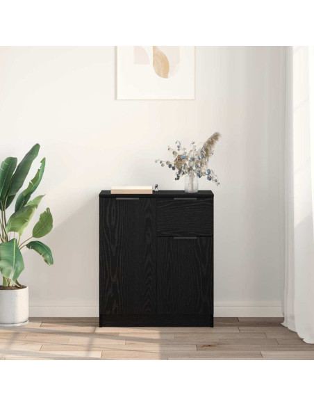 Credenza Rovere nero 60 x 30 x 70 cm Legno multistrato