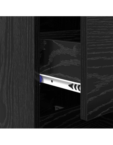 Credenza Rovere nero 34 x 34,5 x 90 cm Legno multistrato