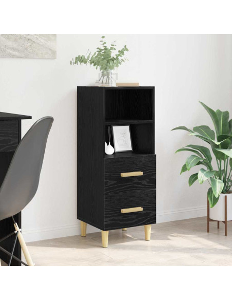 Credenza Rovere nero 34 x 34,5 x 90 cm Legno multistrato