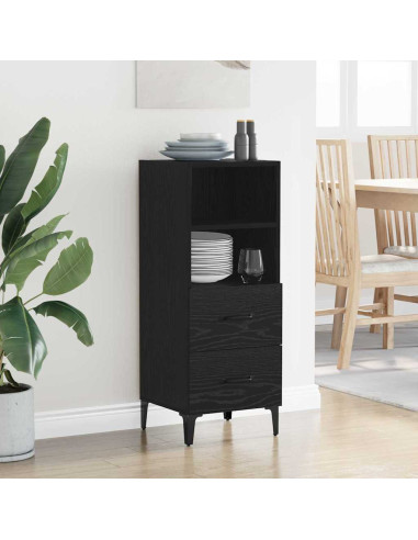 Credenza Rovere nero 34 x 34.5 x 90 cm Legno multistrato