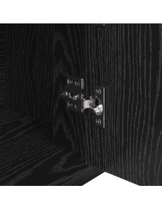 Credenza Rovere nero 30 x 80 x 90 cm Legno multistrato 2