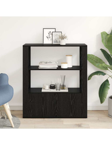 Credenza Rovere nero 30 x 80 x 90 cm Legno multistrato