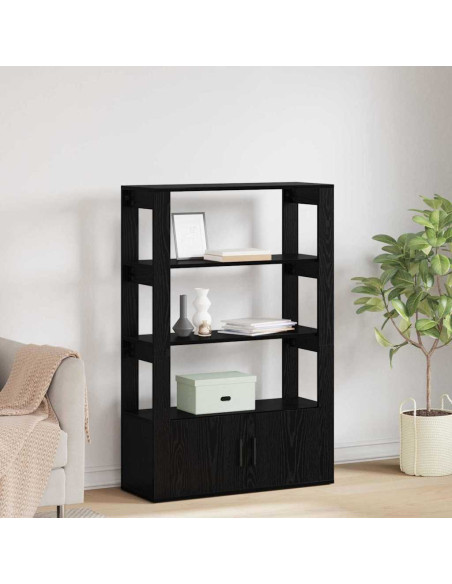 Credenza Rovere nero 30 x 80 x 119.5 cm Legno multistrato