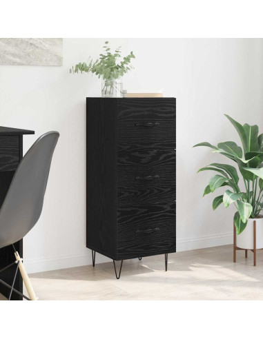 Credenza Rovere nero 34 x 34.5 x 90 cm Legno multistrato