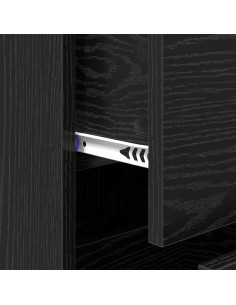 Credenza Rovere nero 34 x 34,5 x 90 cm Legno multistrato 2