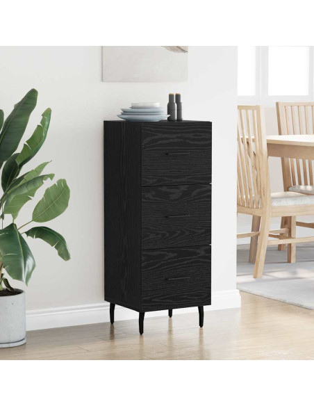 Credenza Rovere nero 34 x 34,5 x 90 cm Legno multistrato