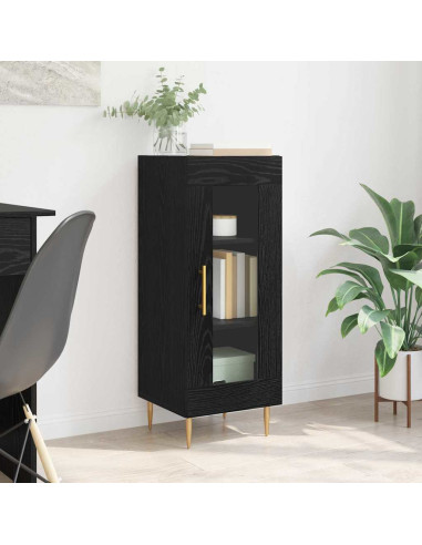 Credenza Rovere nero 34 x 34,5 x 90 cm Legno multistrato