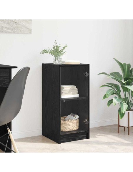 Credenza Rovere nero 35 x 37 x 76 cm Legno multistrato