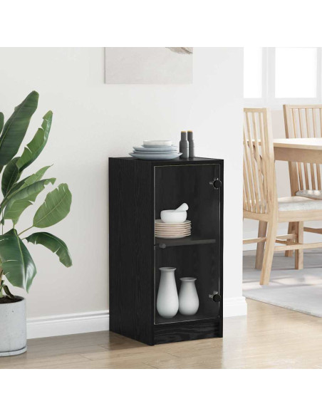 Credenza Rovere nero 35 x 37 x 76 cm Legno multistrato