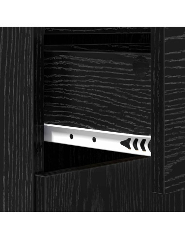 Credenza Rovere nero 42,5 x 40 x 93 cm Legno multistrato