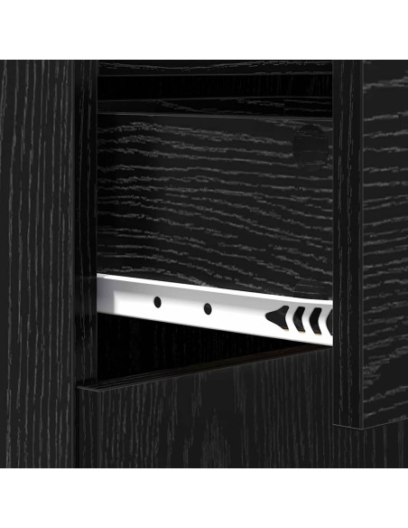 Credenza Rovere nero 42,5 x 40 x 93 cm Legno multistrato