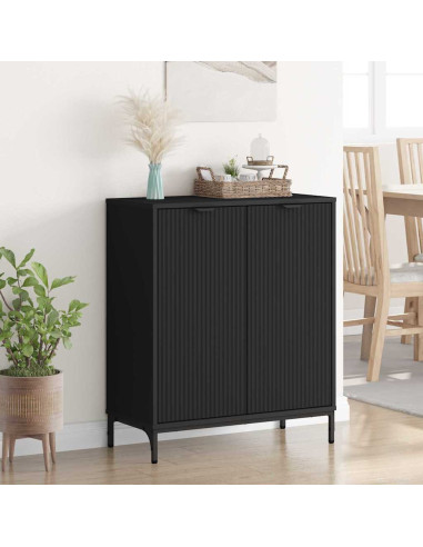 Credenza Nero 69.5 x 33 x 82 cm Legno multistrato