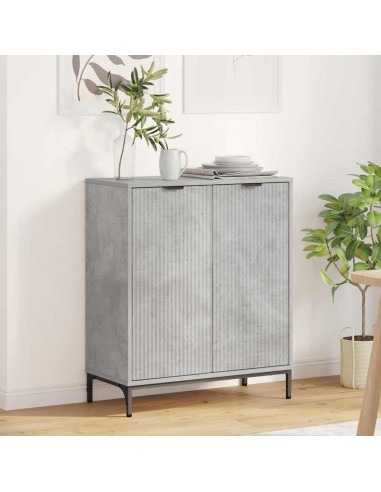 Credenza Grigio cemento 69.5 x 33 x 82 cm Legno multistrato