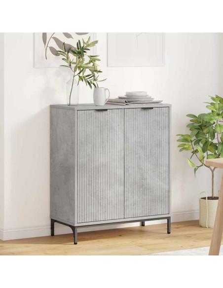 Credenza Grigio cemento 69.5 x 33 x 82 cm Legno multistrato