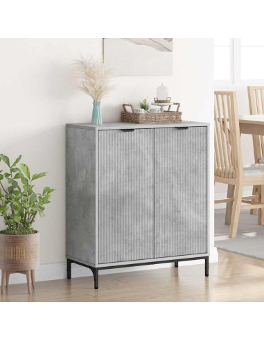 Credenza Grigio cemento 69.5 x 33 x 82 cm Legno multistrato